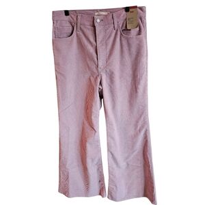 Levi's Pink Corduroy Ribcage Bells Jeans Size 32 NWT